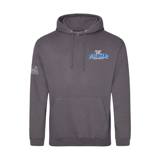 Front view UK Pipe Band Championships Hoodie | Grey | RSPBA