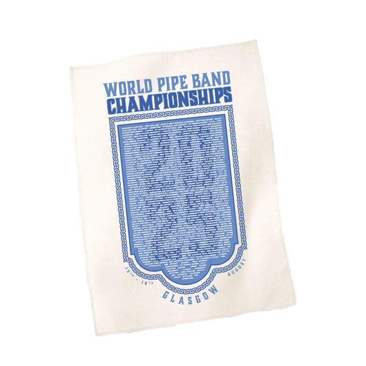 World Pipe Band Championships Tea Towel | White | RSPBA