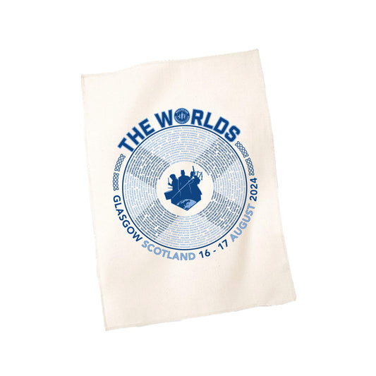 2024 The World Pipe Band Championships Bands T-Towel - White