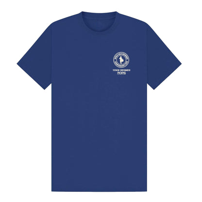 Front view of Cobalt Blue World Solo Drumming Championship Tenor Drummer T-Shirt